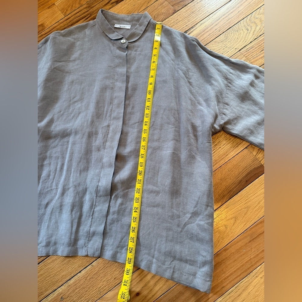 Bryn Walker Tunic Top Shirt Blouse Womens Size XL Oversize Boxy Lagenlook Linen - Picture 10 of 12
